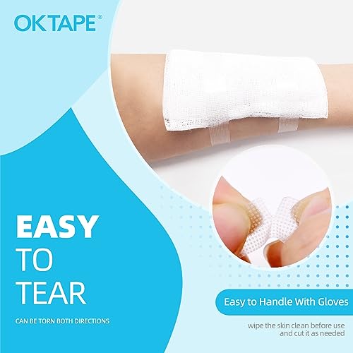 Image of OK TAPE OKPore Transparent Medical Tape (Pack of 24) - First Aid Surgical Tape Hypoallergenic and Breathable for Wound Dressing Care, Latex Free, 1in x 10yds