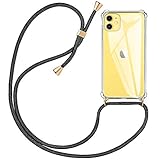 mopalwin Handykette kompatibel mit iPhone 11, Hülle iPhone 11 Handyhülle Silikon mit Kordel Schutzhülle mit Band, Necklace Handyband zum Umhängen Bumper Handy-Kette Schnur Case für iPhone 11-6.1''