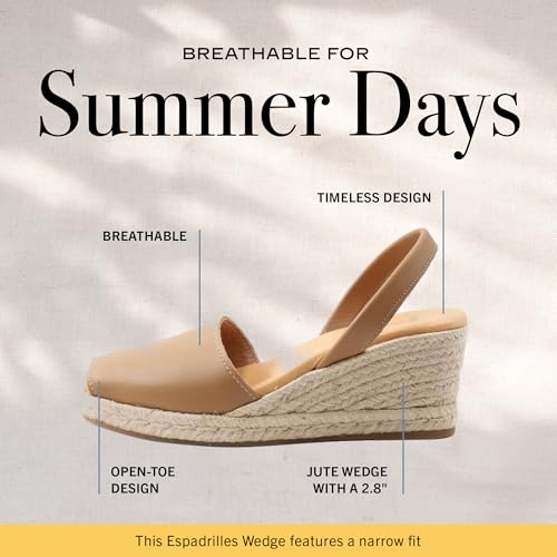 Espadrilles Wedges for Women, Dressy Soft Leather Peep Toe Womens Espadrille Sandals, Comfortable Casual Summer Slip On4