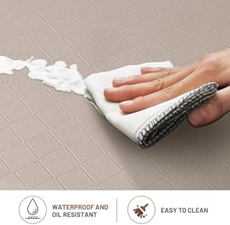 HappyTrends Kitchen Runner Rugs Anti-Fatigue mats ,17.3"x 28",Non Slip Waterproof Ergonomic Comfort Mat for Kitchen, Floor Home, Office, Sink, Laundry ,Khaki