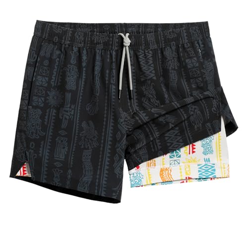 maamgic Mens 5" Gym Running Shorts for Men 2 in 1 Quick Dry Workout Athletic Shorts Ethnic Dragon Totem Medium