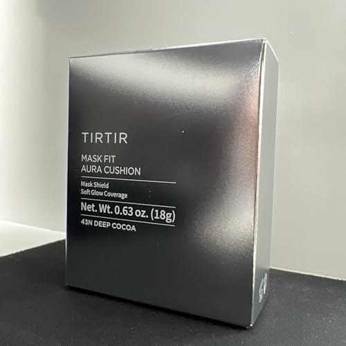 Image of TIRTIR Mask Fit Aura Cushion Foundation, Full coverage, Skin fit, Satin Glow Finish, Korean Cushion Foundation #43N DEEP COCOA| 18g