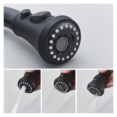 Grifo con sensor externo negro y control de temperatura para cocina moderna 6