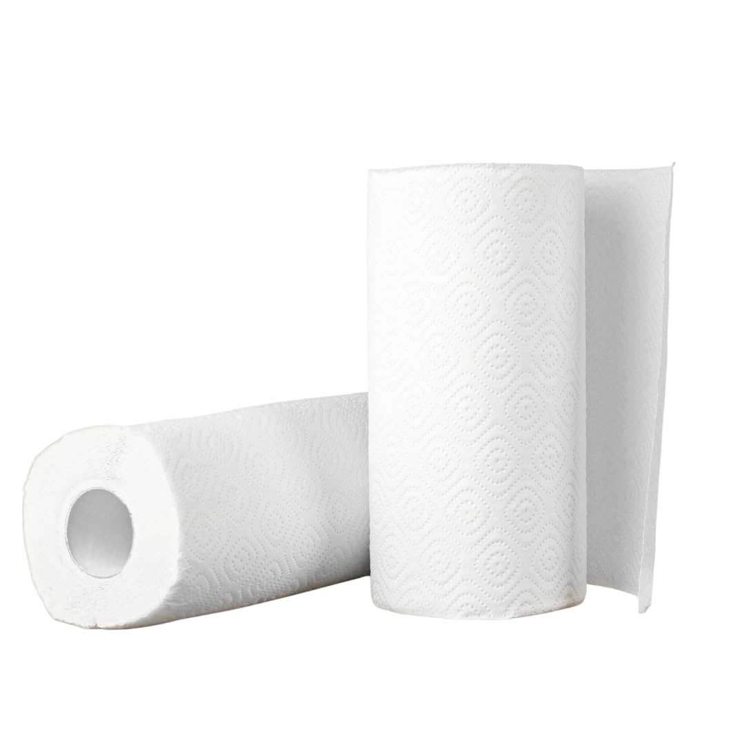 Enpack Pakla 32 Küchenrollen 25,6 x 22,4 cm - Papierrolle 3-lagig, saugstark - 50 Küchentücher je Rolle - Papier Küchenrolle Großpackung - Küchenpapier für den Haushalt - Handtücher für Werkstatt