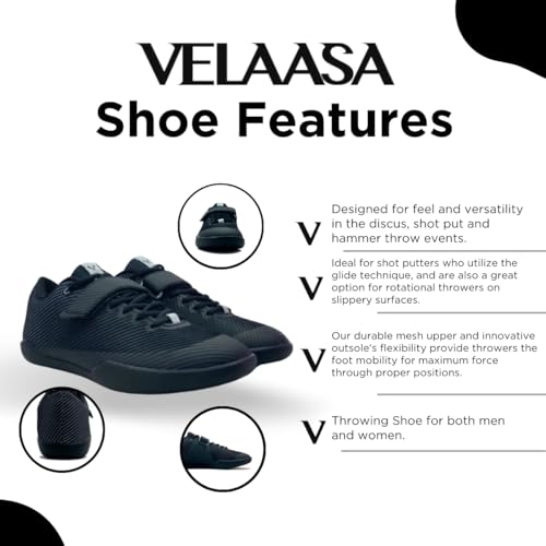 VELAASA Revolution | Throwing Shoe | Tungsten Line | Men and Womens Discus Throw Shoes | Shotput and Javelin Shoes | for Running | Track and Field Equipment | Training Gear2