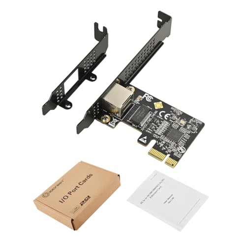 Image of IO CREST 5.0GB PCIe Network Card - PCIe to 5.0 Gigabit Ethernet Network Card, Supports Windows 11 /10 /8.1 /8 /7, Win Server 2022 /2019 /2016, Linux