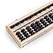 Black long Di fang Wooden Abacus - Professional 17 Column Soroban - 13.86 Inches (35.2 Centimeters) - Calculator with Reset Button - Made