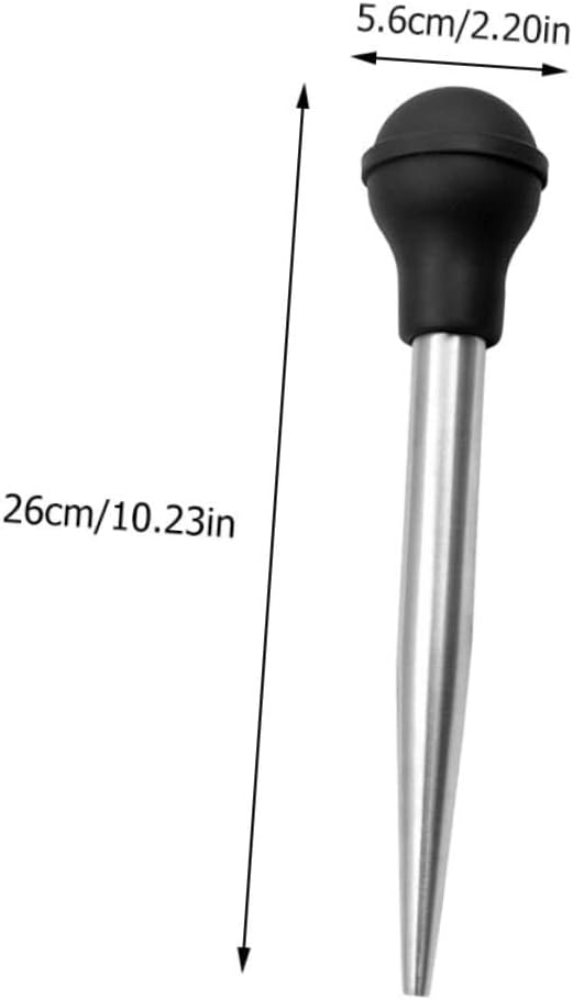Turkey Baster Injector Cleaning Brush 4-Piece Silicone Seasoning Syringe Kit for BBQ and Kitchen Meat Cooking