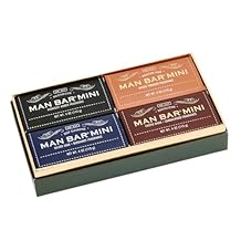 San Francisco Soap Company Man Bar Minis 4-Piece Gift Set - No Harmful Chemicals - Good for all Skin Types - Made in the USA