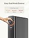 PELONIS PHOENIX 13M Oil Filled Radiator 2500W, Silent Space Heater - 13 Fins with Adjustable Thermostat, Black