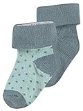 Noppies Unisex Baby U 2pack Dot Socken, Dark Green, 3-6 Monate EU