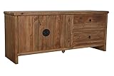 DRW Buffet Kommode mit Schubladen, japanischer Stil, natürlich, 156 x 44 x 65 cm