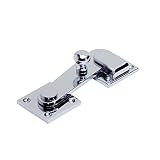 TPH Supply, Commercial Restroom Door Throw Latch & Keeper, Chrome Plated Brass, Surface Mount Bathroom Stall...