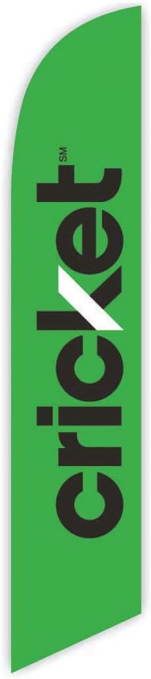 Cricket 2014 (Green) Feather Flag - Replacement Flag Only (without Poleset)