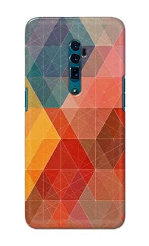 Image of Printed Hard Back Cover Case for Oppo Reno 10x Zoom Back Cover (Crumpled Design) -1111