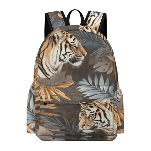 Sac à dos d'écolier animal imprimé tigre idéal pour la cour de récréation