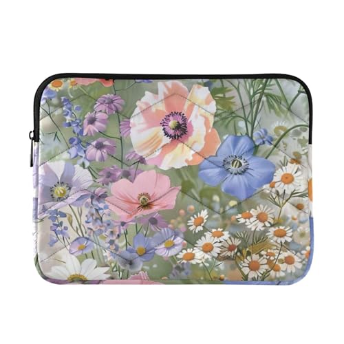 Funda acolchada para laptop 14 pulgadas Wildflowers miniatura 1