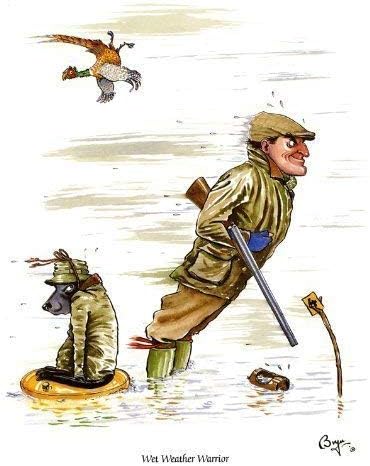 "Wet Weather Warrior" Shooting Greeting Card by Bryn Parry