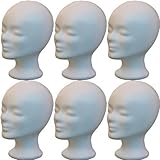 Sehr gute Standfestigkeit 6-Pack Styroporkopf Perückenkopf - TOP Qualität - Hergestellt in Deutschland