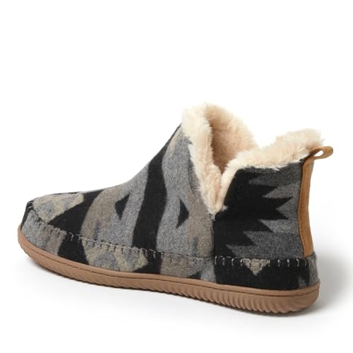 Image of Dearfoams Men's Memory Foam Indoor House Slippers Brixen Ankle Boot House Shoes - Gifts for Men