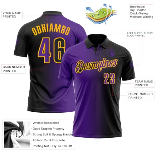 Custom Gradient Polo Golf Bowling Dart Tennis Jersey Shirt Personalized Business Work Team Uniforms for Men Women Youth3