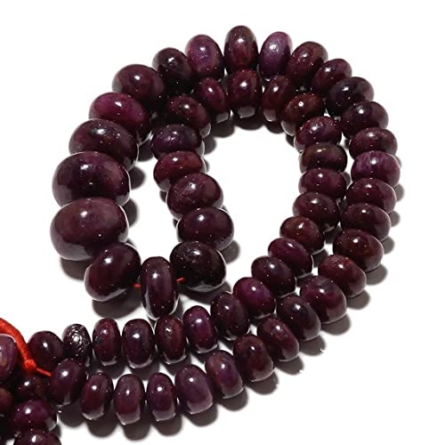 Rubis africain naturel en magnifiques perles rondelles lisses pour raviver votre passion créative