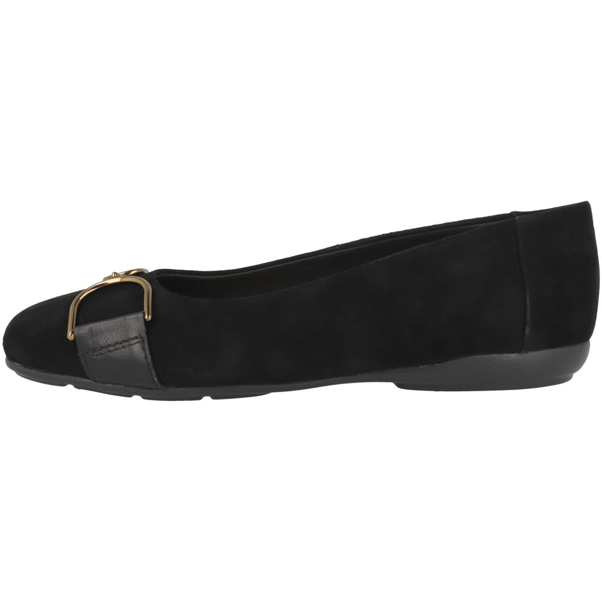 Geox Women's D Annytah B Ballet Flat, Black, 4 UK