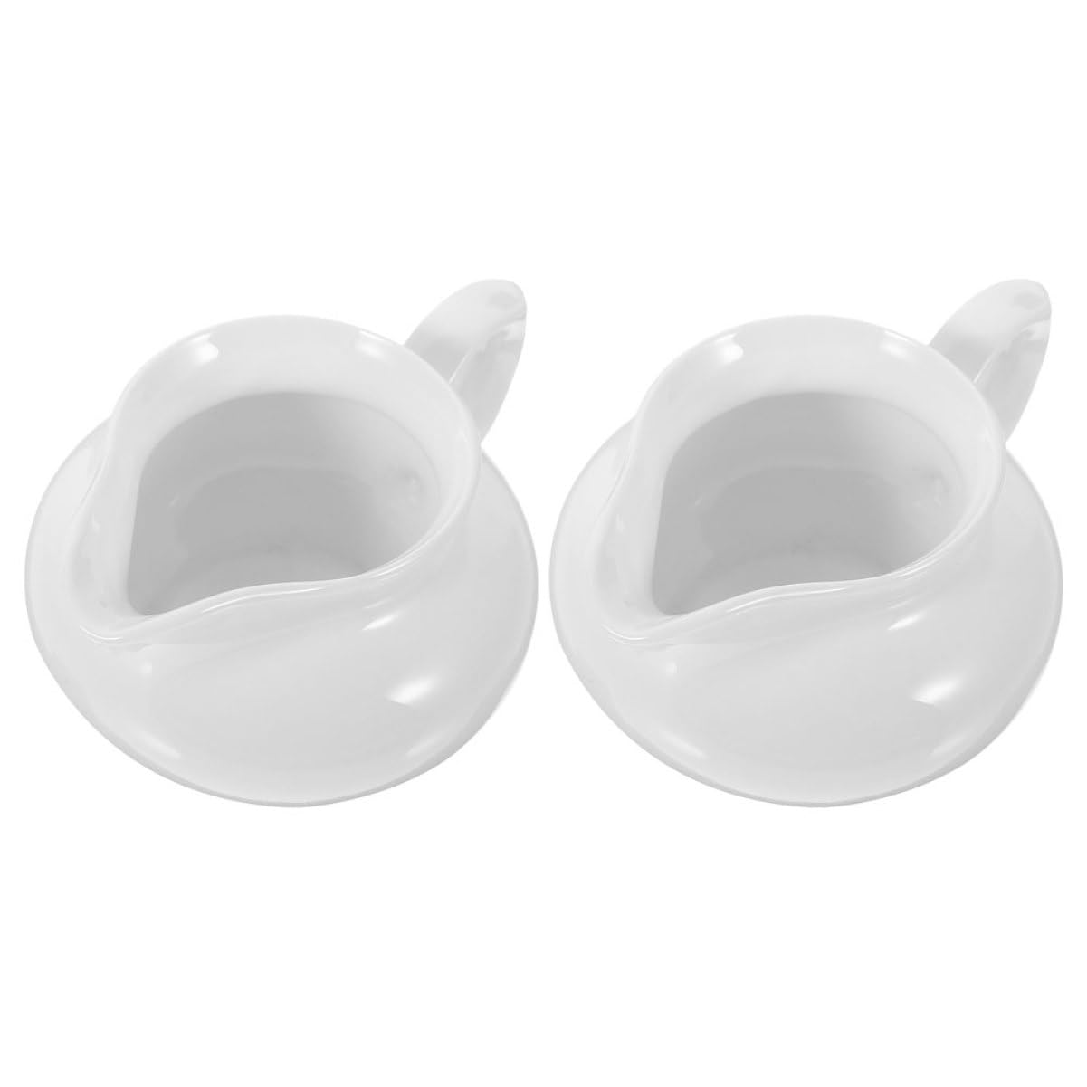 Cabilock Ceramic Sauce Pot Milk Cup Dispenser Portable Sauce Boat for Gravy Serving