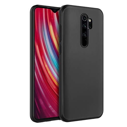 EasyAcc Slim Case for Xiaomi Redmi Note 8 Pro, Matte Black Thin TPU Phone Cases Finish Profile Soft Back Protective Cover Compatible with Xiaomi Redmi Note 8 Pro