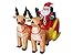 6 FT Lighted Christmas Inflatable Santa on Sleigh with Reindeer – Outdoor Indoor Holiday Decoration with Built-in LED Lights Self-Inflating Blower Blow-Up Lawn Display for Home Family Yard Décor