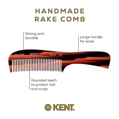 Kent PT-9BSO-8ABR 10T Large Wide Tooth Comb - Rake Comb Hair Detangler / Wide Tooth Comb thumb #3