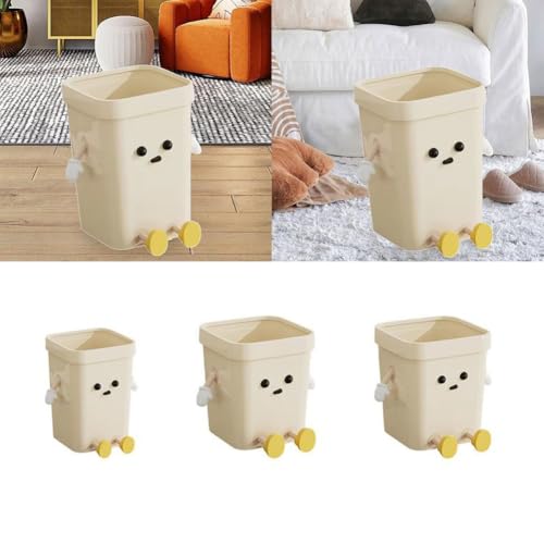 Bote de basura moderno sin tapa para hogar miniatura 4