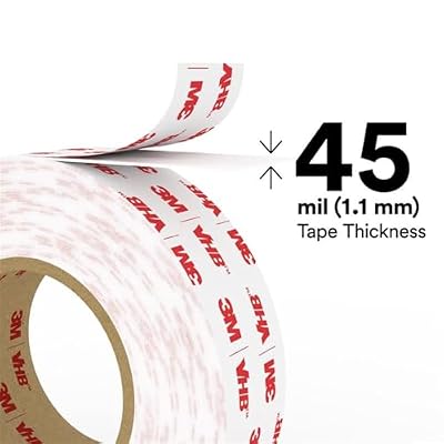 3M VHB Heavy Duty Mounting Tape 4950, 2 x 5 yards, White, Double-Sided, Permanent, High Strength, Long-Term Durability
