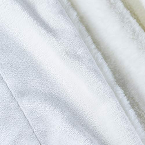 Sofila Faux Fur Throw Blanket For Adults White Mink Plush Fleece Super Soft Fuzzy Warm Cozy Gift For Couch Sofa Bed Home Decorative Luxury Elegant, Iced Fox, 50 X 60 Inches #TOP4