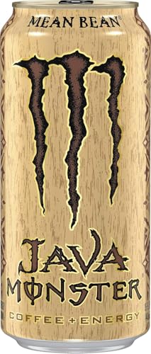 Image of Monster Java Mean Bean Coffee Energy Drink, Coffee + Energy Blend, 16 fl oz Can Each 443ml X Pack Of 4 (From USA)