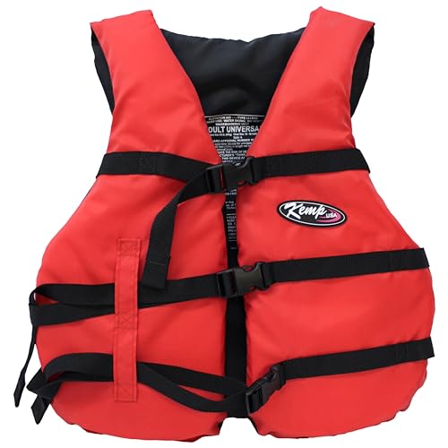 Kemp USA Life Jackets - USCG-Approved Type III PFD Swim Vest with Adjustable Straps - Ideal for Swimming