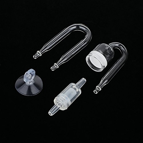 Image of CO2 Diffuser, Carbon Dioxide Glass Reactor U Shape Tube Set for Aquarium Plants Tank(CO2 Diffuser Set)