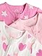 NEXT Strampler Herz 100% Baumwolle, 3 Stk. Rosa 6 Monate