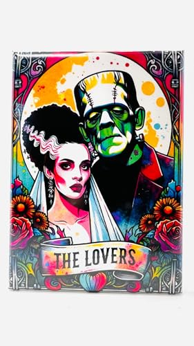The Lovers Magnet: Frankenstein & Bride Tarot Fridge Magnet