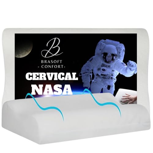 Travesseiro Nasa Ortopédico Cervical BraSoft Comfort Viscoelástico Espuma Premium Suporte e maciez -