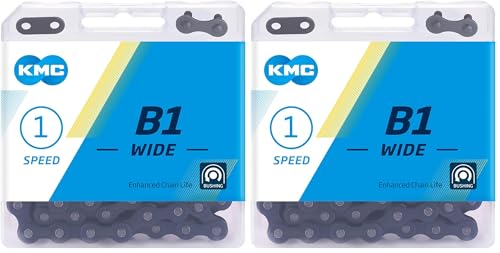 Chaine KMC B1 noire 1/2" x 1/8" lot de 2 pour réparer un velo sans vitesse
