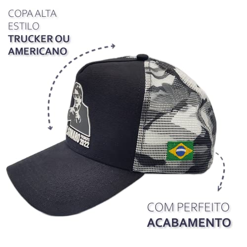 Boné Country Jair Bolsonaro Mito Camuflado Preto