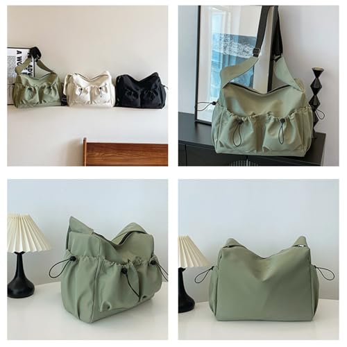Bolso de nylon impermeable para mujer con múltiples bolsillos miniatura 6