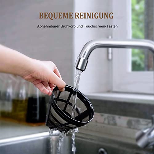 MEROUS Filterkaffeemaschine, programmierbare Kaffeemaschine mit Karaffe, LED-Touchscreen, 1,25 L, bis zu 12 Tassen… – Bild 7