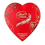 Lindt LINDOR Valentine's Milk Chocolate Candy Truffles Heart, Milk Chocolate with Milk Truffle Filling, 5.5 oz.