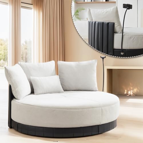 Sillón Plegable Tapizado Gris miniatura 1