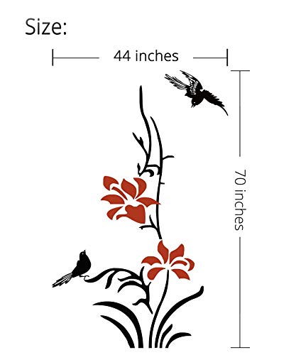 3D Creative Flower Wall Murals For Living Room Bedroom Sofa Backdrop Tv Wall Background, Originality Stickers Gift, Wall Sticker Decor Decals (70(H) X 28(W) Inches) #TOP6