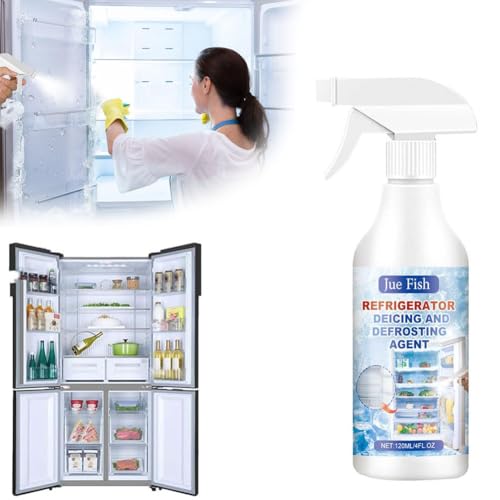 Spray de descongelación para frigorífico congelador, potente spray de descongelación mejorado para nevera, congelador, spray de descongelación potente para refrigerador, elimina eficazmente la