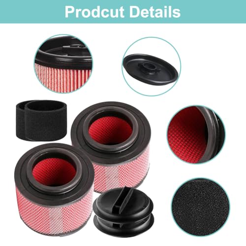 Pacote com 2 filtros de vácuo de substituição compatíveis com Vacmaster VF408, VF410P, Wet Dry Vac B