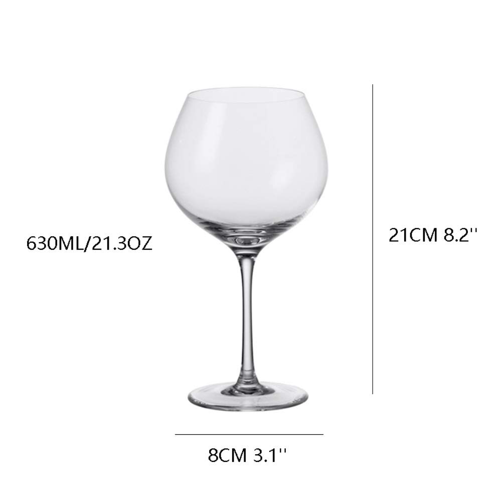 Copas de Vino de Cristal Copas de Vino Exquisita Copa de Vino Tinto Copa de Vino Fina para Fiestas, cenas, catas de Vino y Eventos Especiales Copa de Cristal (Cantidad: 2) (Multicolor)
